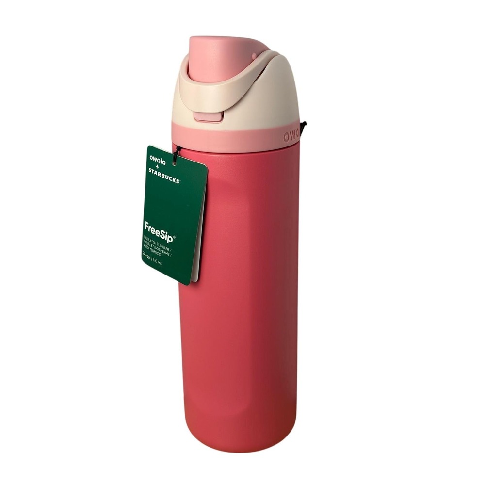 Starbucks x Owala FreeSip Insulated Stainless Steel Water Bottle 24oz Pink NWT